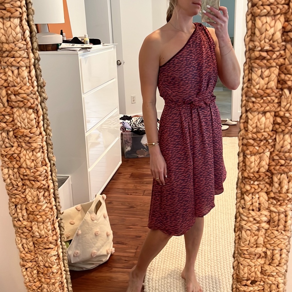 Rachel Roy beautiful one shoulder asymmetric mini dress